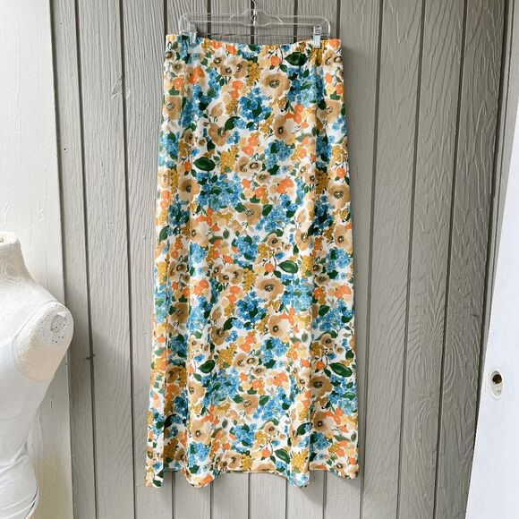 VTG 70s Alfreda Floral Blazer Skirt Suit Set Prairie Cottagecore Boho S/M - Picture 8 of 12